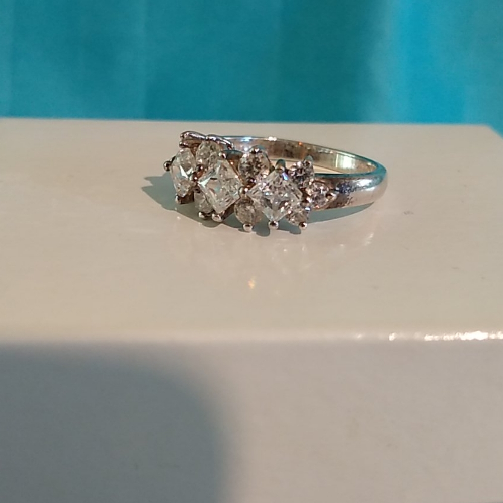 Sterling Silver Dancing 'Diamonds' Ring - image 5